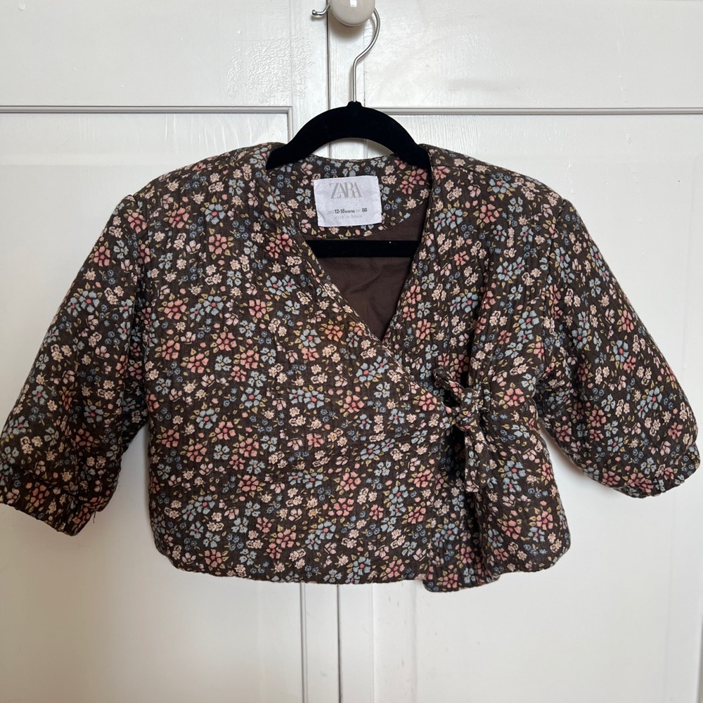 Zara Kids Floral Wrap Jacket